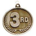 Sunray Medals, 3rd, Braided Design - 1-1/4" Diameter